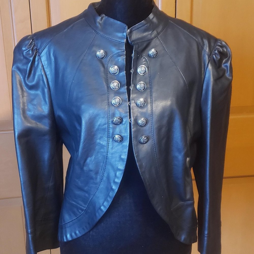 INC Leather Statement Jacket